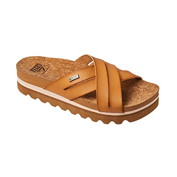 REEF CUSHION BLOOM HI WOMEN'S FASHION SANDAL SIZE: WOMEN 8.5 NATURAL New