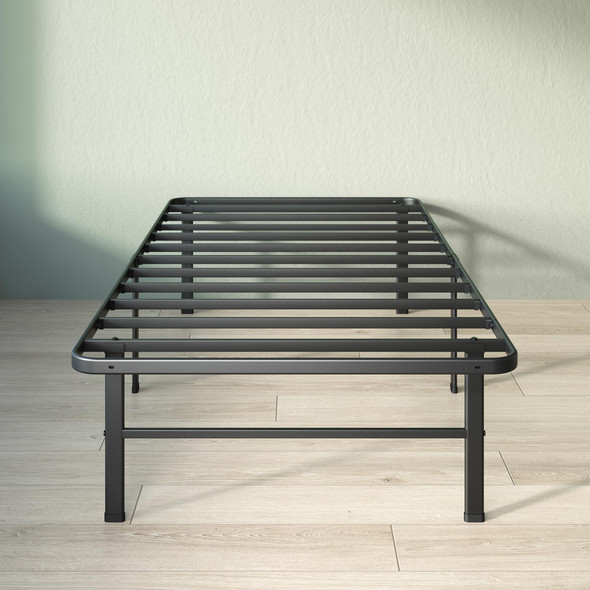 ZINUS RUMI 14" TWIN METAL BED FRAME, QUICK ASSEMBLY, ZU-FSSSB6ZC-14T - BLACK