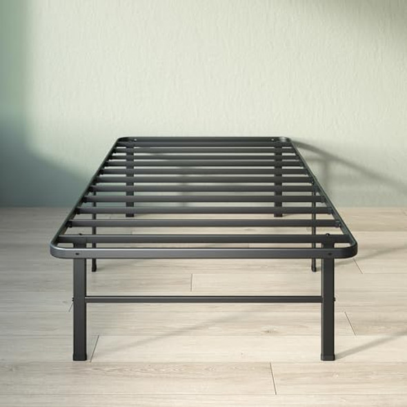 ZINUS RUMI 14" TWIN METAL BED FRAME, QUICK ASSEMBLY, ZU-FSSSB6ZC-14T - BLACK