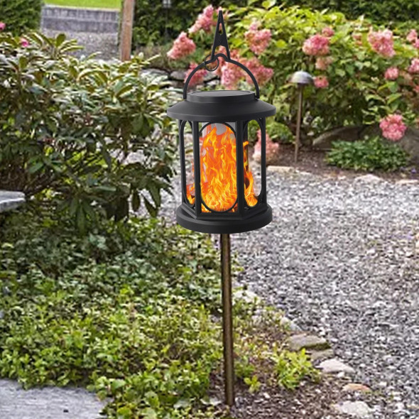 GENERIC ALL WEATHER SOLAR LANTERN AUTOMATIC LIGHT CONTROL CONVENIENCE - BLACK