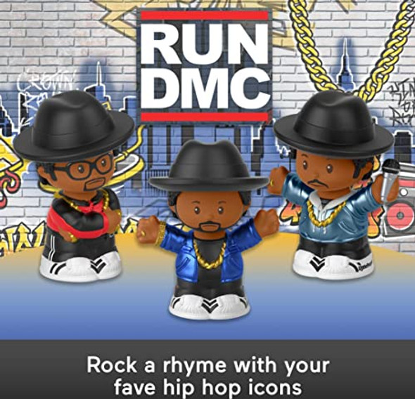 LITTLE PEOPLE COLLECTOR RUN DMC, SET OF 3 FIGURES STYLED LIKE THE ICONIC HIP HOP New LITTLE PEOPLE COLLECTOR RUN DMC, SET OF 3 FIGURES STYLED LIKE THE ICONIC HIP HOP New