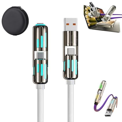 Pursuit 4-in-1 240W Superfast 4ft Charging Cables Dodorado/Glowflip 4-in-1 New