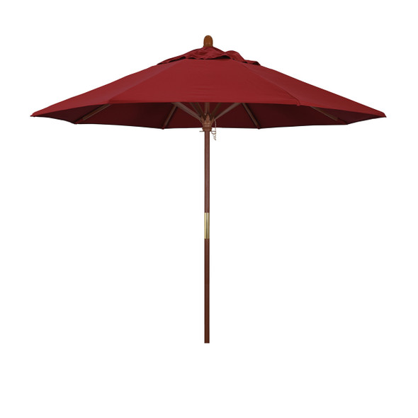 California Umbrella 9' Round Hardwood Frame Market Umbrella, STAINLESS STEEL California Umbrella 9' Round Hardwood Frame Market Umbrella, STAINLESS STEEL