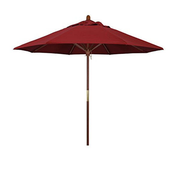California Umbrella 9' Round Hardwood Frame Market Umbrella, STAINLESS STEEL California Umbrella 9' Round Hardwood Frame Market Umbrella, STAINLESS STEEL