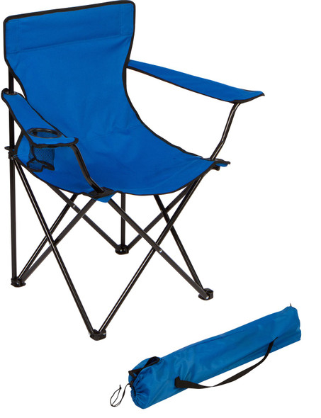TRADEMARK INNOVATIONS FOLDING OUTDOOR BEACH CAMP CHAIR - BLUE