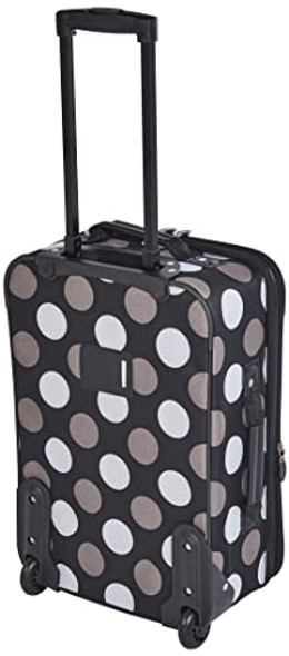 ROCKLAND FASHION SOFTSIDE LUGGAGE SET, 2-PIECE LUGGAGE - NEW BLACK DOT ROCKLAND FASHION SOFTSIDE LUGGAGE SET, 2-PIECE LUGGAGE - NEW BLACK DOT