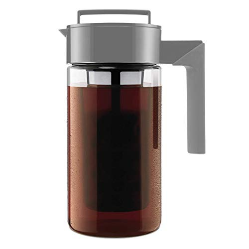 TAKEYA TRITAN COLD BREW COFFEE MAKER AIRTIGHT PITCHER 1 QUART 10312 - STONE New