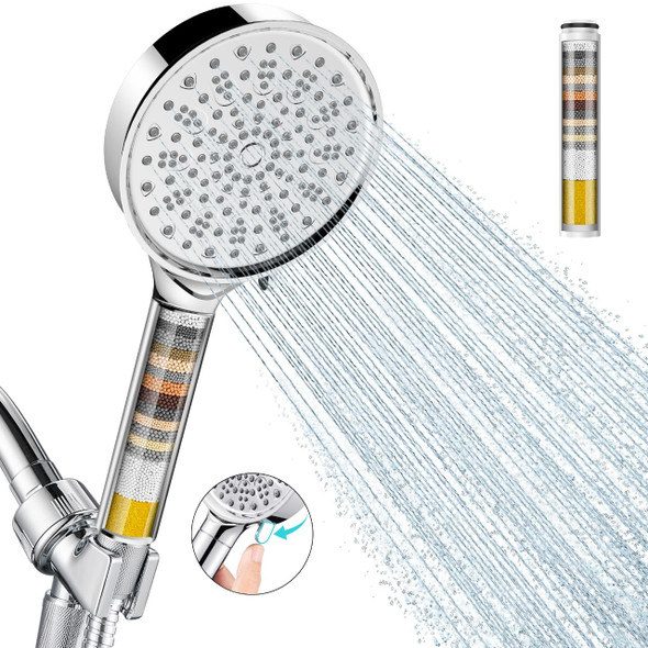 Cobbe Filtered Shower Head with Handheld, High Pressure 6 Spray Mode Showerhead New