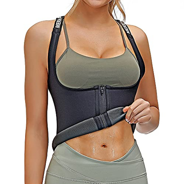 MERMAID'S MYSTERY WOMEN WAIST TRAINER VEST SLIM CORSET - SIZE: WOMEN XL - BLACK