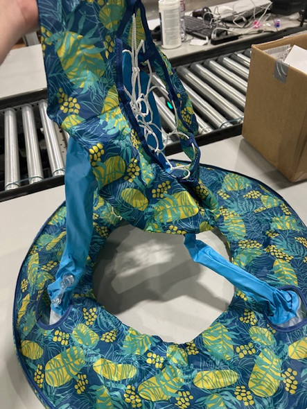 GENERIC BLUE AND YELLOW POOL BASKETBALL FLOATY - BLUE/YELLOW GENERIC BLUE AND YELLOW POOL BASKETBALL FLOATY - BLUE/YELLOW