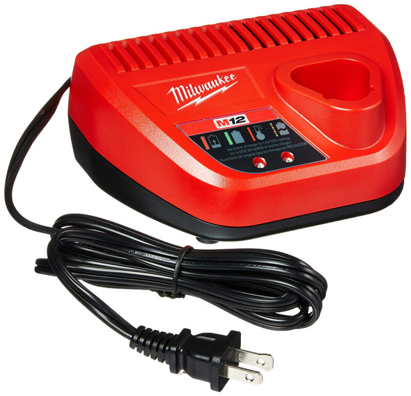 MILWAUKEE GENUINE OEM M12 LITHIUM ION 12 VOLT BATTERY CHARGER 48-59-2401 RED