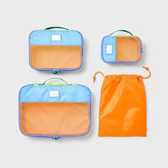 CAT & JACK KIDS' 4PC PACKING CUBE SET - RAINBOW CAT & JACK KIDS' 4PC PACKING CUBE SET - RAINBOW