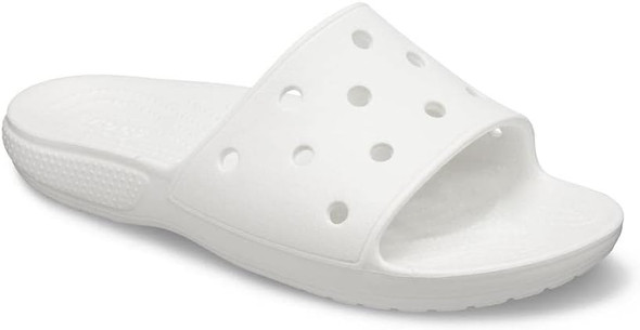 CROCS UNISEX-ADULT CLASSIC SLIDE SANDALS - SIZE: MEN 7 WOMEN 9 - WHITE New CROCS UNISEX-ADULT CLASSIC SLIDE SANDALS - SIZE: MEN 7 WOMEN 9 - WHITE New