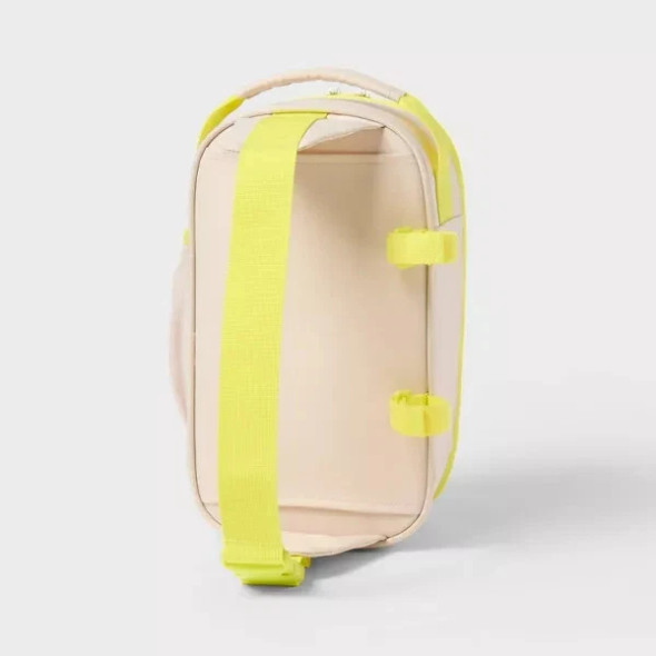 SUN SQUAD 6 CANS/4.5QT SOFT SIDED COOLER - BEIGE / YELLOW