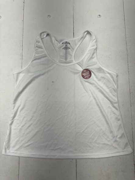 GALAXY BY HARVIC WHITE RACER BACK ATHLETIC WORKOUT TANK WOMENS SIZE 3X-LARGE New