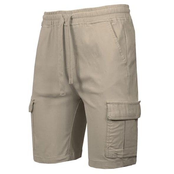 Galaxy by Harvic Men’s Stretch Pull-On Cargo Shorts – Elastic Waist, Drawstring New Galaxy by Harvic Men’s Stretch Pull-On Cargo Shorts – Elastic Waist, Drawstring New