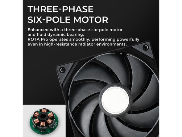 TRYX ROTA PRO 120 120mm Case Fan 4-Pin PWM LCP Material FDB Case Fan 2250RPM