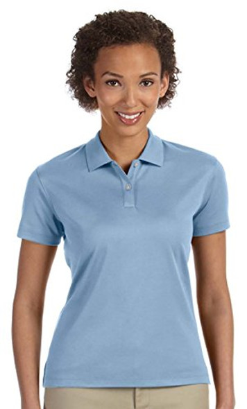 DEVON & JONES WOMENS PIMA-TECH JET PIQUÉ POLO - SIZE: WOMEN L - SLATE BLUE DEVON & JONES WOMENS PIMA-TECH JET PIQUÉ POLO - SIZE: WOMEN L - SLATE BLUE