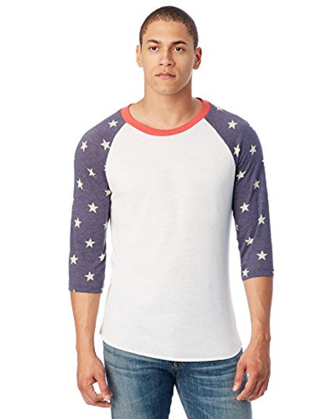 ALTERNATIVE PRINTED BBALL TEE - SIZE: MEN S - ECO IVORY/ STARS ALTERNATIVE PRINTED BBALL TEE - SIZE: MEN S - ECO IVORY/ STARS