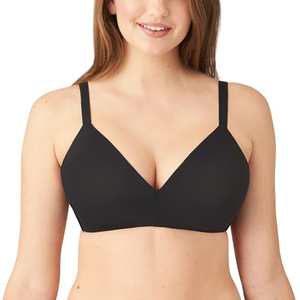 WACOAL WOMENS HOW PERFECT WIRE FREE T-SHIRT BRA - BLACK - Size 34D New WACOAL WOMENS HOW PERFECT WIRE FREE T-SHIRT BRA - BLACK - Size 34D New