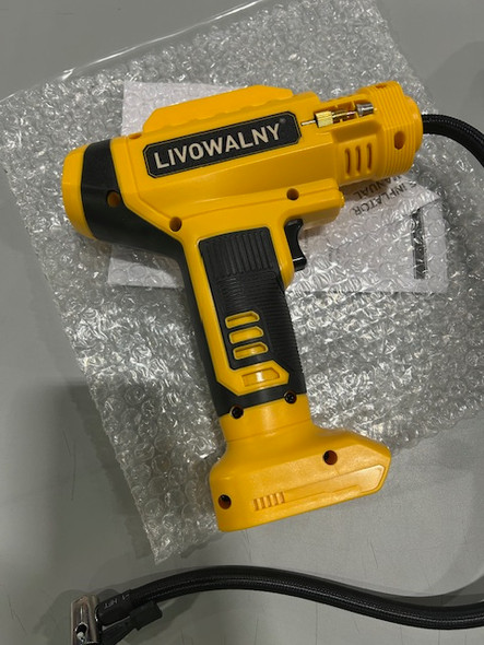 LIVOWALNY TIRE INFLATOR AIR COMPRESSOR COMPATIBLE (BATTERY NOT INCLUDED) LIVOWALNY TIRE INFLATOR AIR COMPRESSOR COMPATIBLE (BATTERY NOT INCLUDED)
