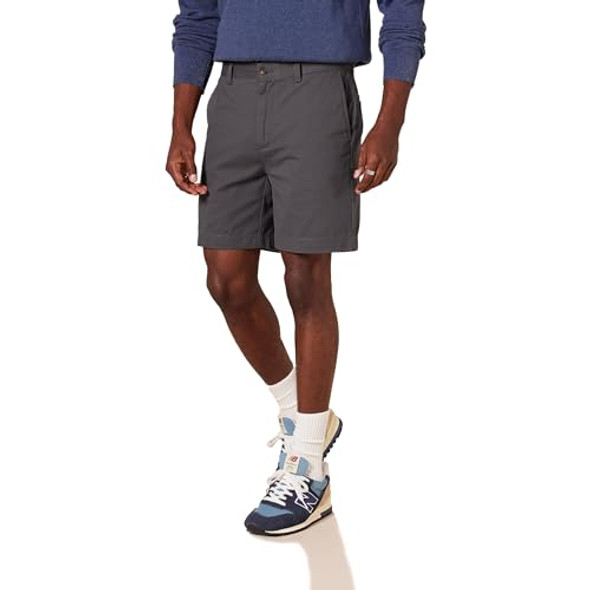 AMAZON ESSENTIALS STORE MEN'S SLIM-FIT 7" CHINO SHORT SIZE MEN 29 CHARCOAL New AMAZON ESSENTIALS STORE MEN'S SLIM-FIT 7" CHINO SHORT SIZE MEN 29 CHARCOAL New