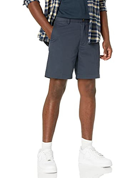 AMAZON ESSENTIALS MEN'S SLIM-FIT 7" CHINO SHORT - SIZE 33 - DARK NAVY New AMAZON ESSENTIALS MEN'S SLIM-FIT 7" CHINO SHORT - SIZE 33 - DARK NAVY New