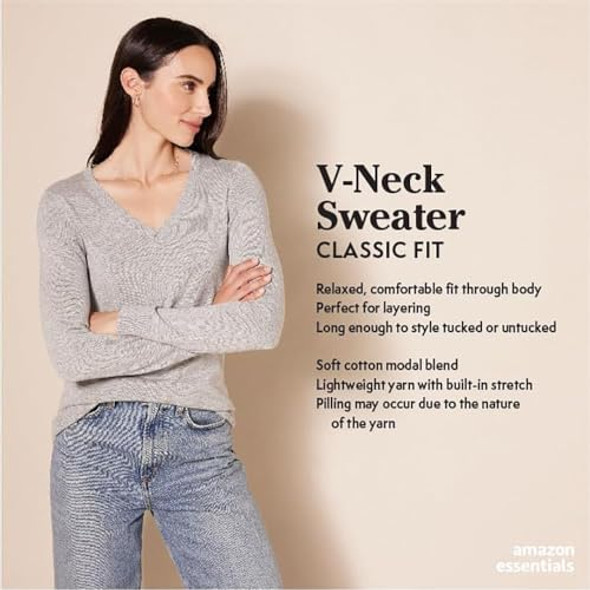 AMAZON ESSENTIALS WOMEN'S REGULAR-FIT LIGHTWEIGHT SWTR NAVY 1X New AMAZON ESSENTIALS WOMEN'S REGULAR-FIT LIGHTWEIGHT SWTR NAVY 1X New