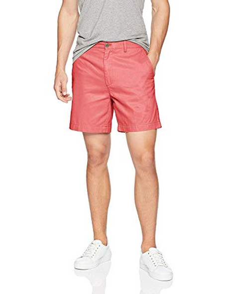 AMAZON ESSENTIALS MEN'S SLIM-FIT 7" CHINO SHORT MEN, SIZE 32, RASPBERRY RED New AMAZON ESSENTIALS MEN'S SLIM-FIT 7" CHINO SHORT MEN, SIZE 32, RASPBERRY RED New