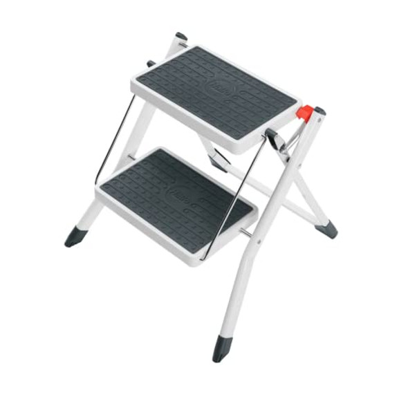 Hailo MK60 Mini Steel Step Stool - Two Large Anti-Slip Steps, 330 lb Capacity Hailo MK60 Mini Steel Step Stool - Two Large Anti-Slip Steps, 330 lb Capacity