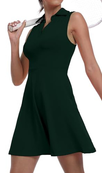 GGOV TWO PIECE TENNIS GOLF DRESS UPF 50+ ACTIVE ATHLETIC WEAR DRESS M 04 GREEN New