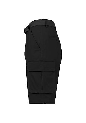 BLU ROCK MEN'S MODERN FIT COTTON FLEX STRETCH CARGO SHORTS - SIZE: 32 - BLACK New