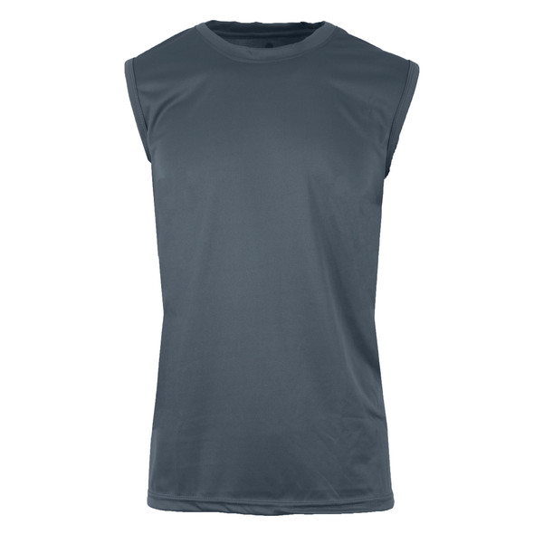 GALAXY MEN'S PERFORMANCE MOISTURE WICKING ACTIVE MUSCLE TEE SIZE M - CHARCOAL New GALAXY MEN'S PERFORMANCE MOISTURE WICKING ACTIVE MUSCLE TEE SIZE M - CHARCOAL New