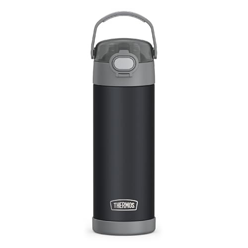 THERMOS FUNTAINER 16 OUNCE BOTTLE WITH WIDE SPOUT LID F41103CH6 - MATTE CHARCOAL