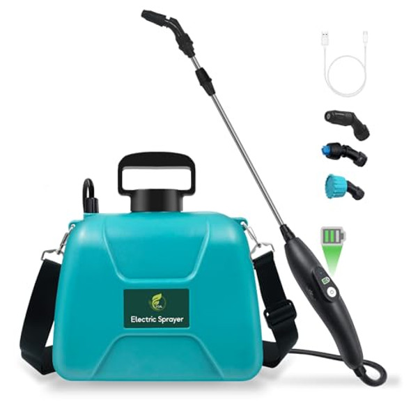 GIFTSFALOY 2G GALLON BATTERY POWERED GARDEN SPRAYER, 3 NOZZLES, STRAP - BLUE GIFTSFALOY 2G GALLON BATTERY POWERED GARDEN SPRAYER, 3 NOZZLES, STRAP - BLUE