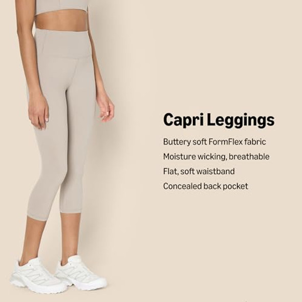 AMAZON ESSENTIALS WOMEN'S ACTIVE FORMFLEX HIGH WAIST 19" CAPRI LEGGINGS -S TAUPE New AMAZON ESSENTIALS WOMEN'S ACTIVE FORMFLEX HIGH WAIST 19" CAPRI LEGGINGS -S TAUPE New