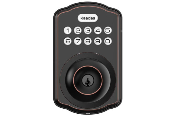 KAADAS KS03 ELECTRONIC DEADBOLT LOCK OIL RUBBED BRONZE - BLACK/BRONZE KAADAS KS03 ELECTRONIC DEADBOLT LOCK OIL RUBBED BRONZE - BLACK/BRONZE