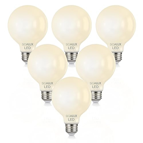 A19 LED Light Bulb 9.5W 2700K Dimming E26 Medium Base, 6 Packs - G25 Soft White A19 LED Light Bulb 9.5W 2700K Dimming E26 Medium Base, 6 Packs - G25 Soft White