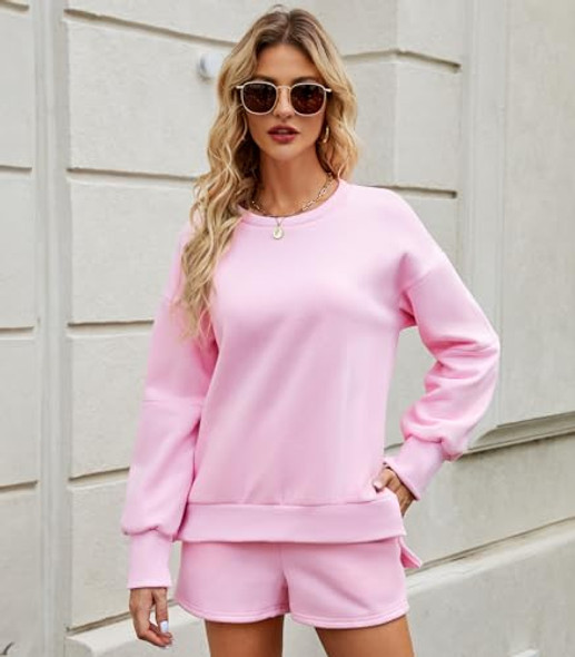 FKEEP WOMEN 2 PIECE OUTFITS SWEATSUIT OVERSIZED FALL CLOTHES - SIZE XL - PINK FKEEP WOMEN 2 PIECE OUTFITS SWEATSUIT OVERSIZED FALL CLOTHES - SIZE XL - PINK