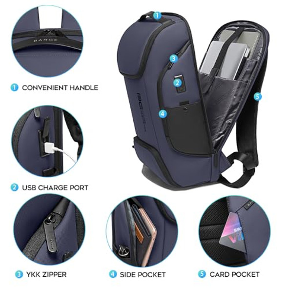 FUTURE AESTHEICS BUSINESS LAPTOP BACKPACK COMMUTE 7267B - BLUE FUTURE AESTHEICS BUSINESS LAPTOP BACKPACK COMMUTE 7267B - BLUE