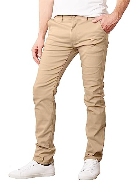 Galaxy by Harvic Men's Super Stretch Casual Pants L/MSSTP-100KK-38/30 KHAKI New Galaxy by Harvic Men's Super Stretch Casual Pants L/MSSTP-100KK-38/30 KHAKI New
