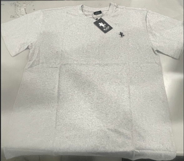 BLACK HORSE CLUB MEN'S CREW SHIRT - SIZE: MEN XL - GRAY BLACK HORSE CLUB MEN'S CREW SHIRT - SIZE: MEN XL - GRAY