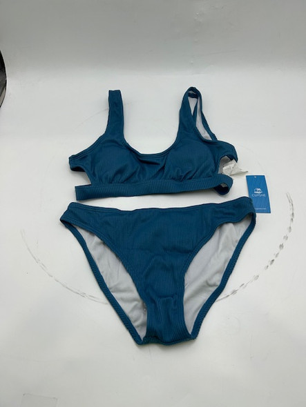 CUPSHE WOMEN SWIMSUIT BIKINI SET TWO PIECE - SIZE: WOMEN S - BLUE CUPSHE WOMEN SWIMSUIT BIKINI SET TWO PIECE - SIZE: WOMEN S - BLUE