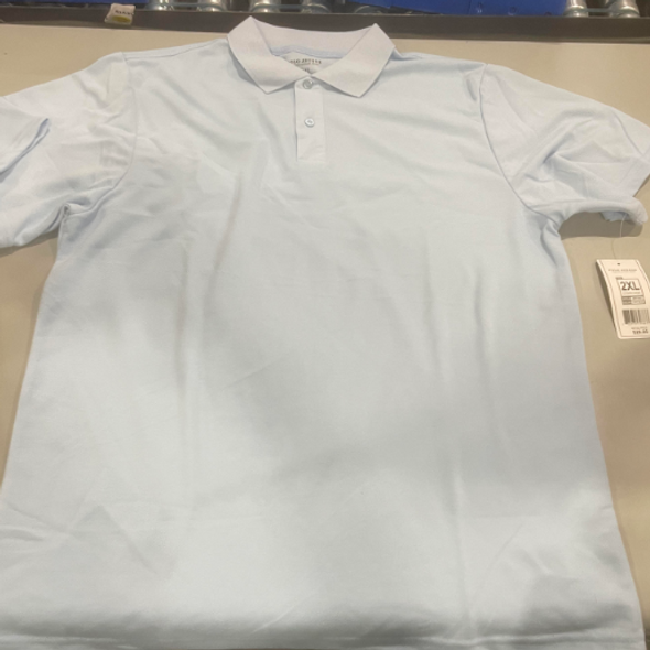 POLO AVENUE MEN'S - SIZE: MEN 2XL - LIGHT BLUE New POLO AVENUE MEN'S - SIZE: MEN 2XL - LIGHT BLUE New