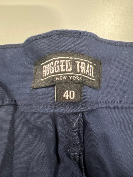 RUGGED TRAIL MEN'S SLIM FIT STRETCH BELTED CARGO SHORTS - SIZE: MEN 40 - NAVY New RUGGED TRAIL MEN'S SLIM FIT STRETCH BELTED CARGO SHORTS - SIZE: MEN 40 - NAVY New