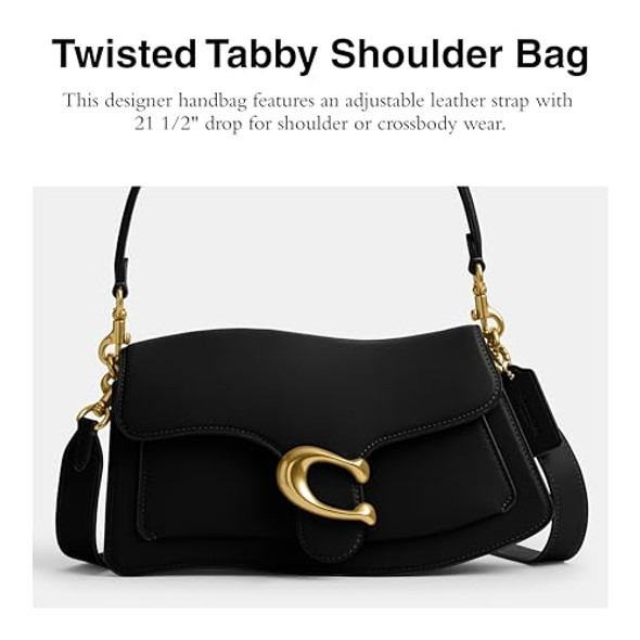 COACH TWISTED TABBY SHOULDER BAG - BLACK New
