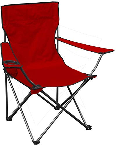 SHELTERLOGIC QUIK SHADE CHAIR PORTABLE FOLDING CHAIR ARM REST CUP HOLDER - RED