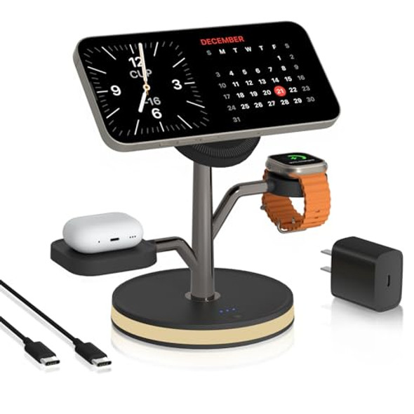 AITEK POWER 3 IN 1 CHARGING STATION FOR APPLE DEVICES FAST CHARGING - BLACK