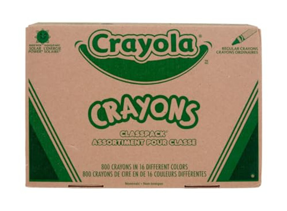CRAYOLA BULK CRAYON CLASSPACK - 800CT (16 COLORS), 52-8016 New CRAYOLA BULK CRAYON CLASSPACK - 800CT (16 COLORS), 52-8016 New