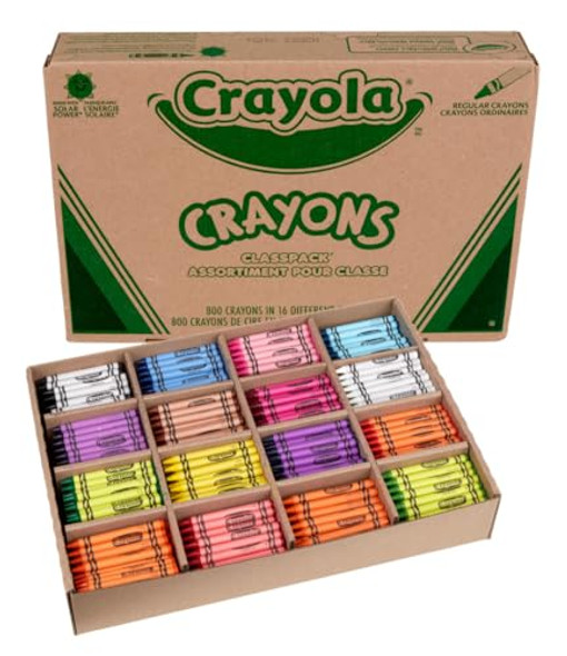 CRAYOLA BULK CRAYON CLASSPACK - 800CT (16 COLORS), 52-8016 New CRAYOLA BULK CRAYON CLASSPACK - 800CT (16 COLORS), 52-8016 New